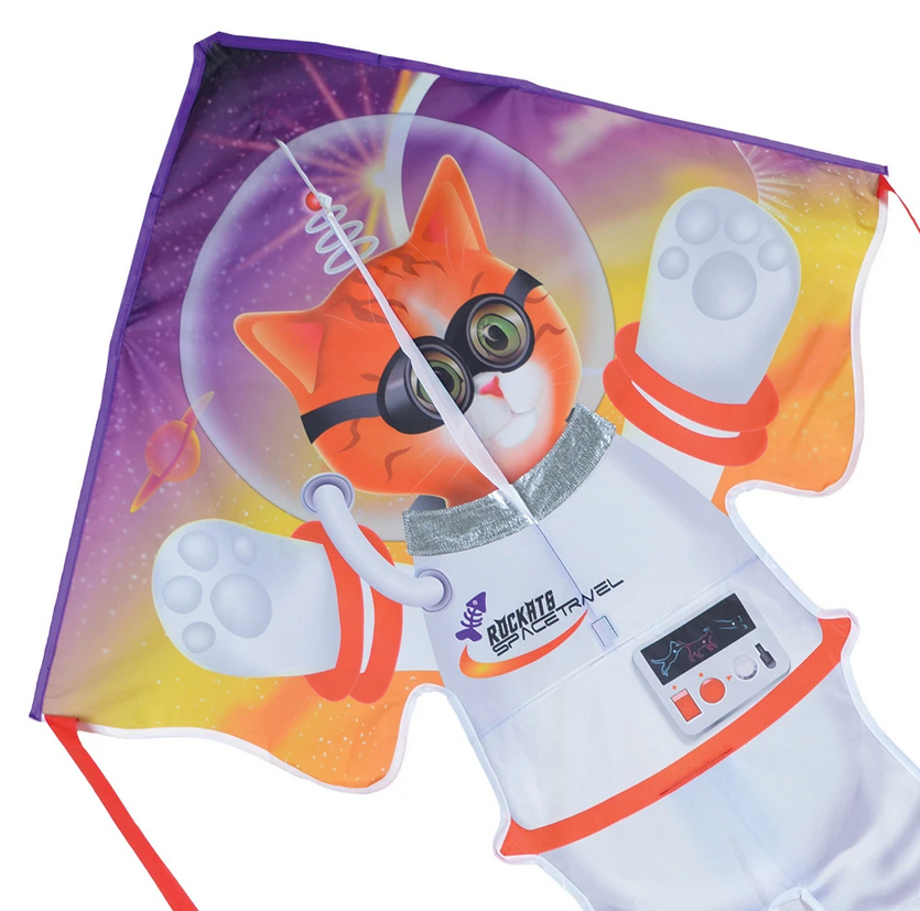 Large Easy Flyer Kite Catstronaut